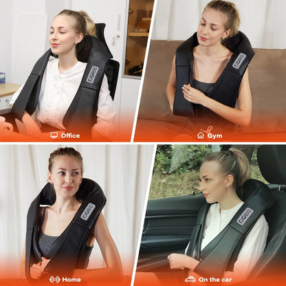 Shiatsu Neck Massager with Heat, Kneading Massage for Neck, Back & Shoulder Muscle Relief, Gift for Women Men Mom Dad, Father'S Day Mother'S Day Christmas