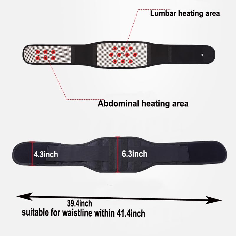Lumbar Back Support Brace Self-Heating Breathable Lower Back Support Belt for Men Women Sciatica Herniated Disc Scoliosis Pain Relief