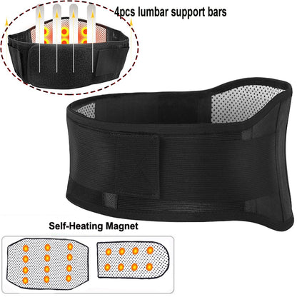 Lumbar Back Support Brace Self-Heating Breathable Lower Back Support Belt for Men Women Sciatica Herniated Disc Scoliosis Pain Relief