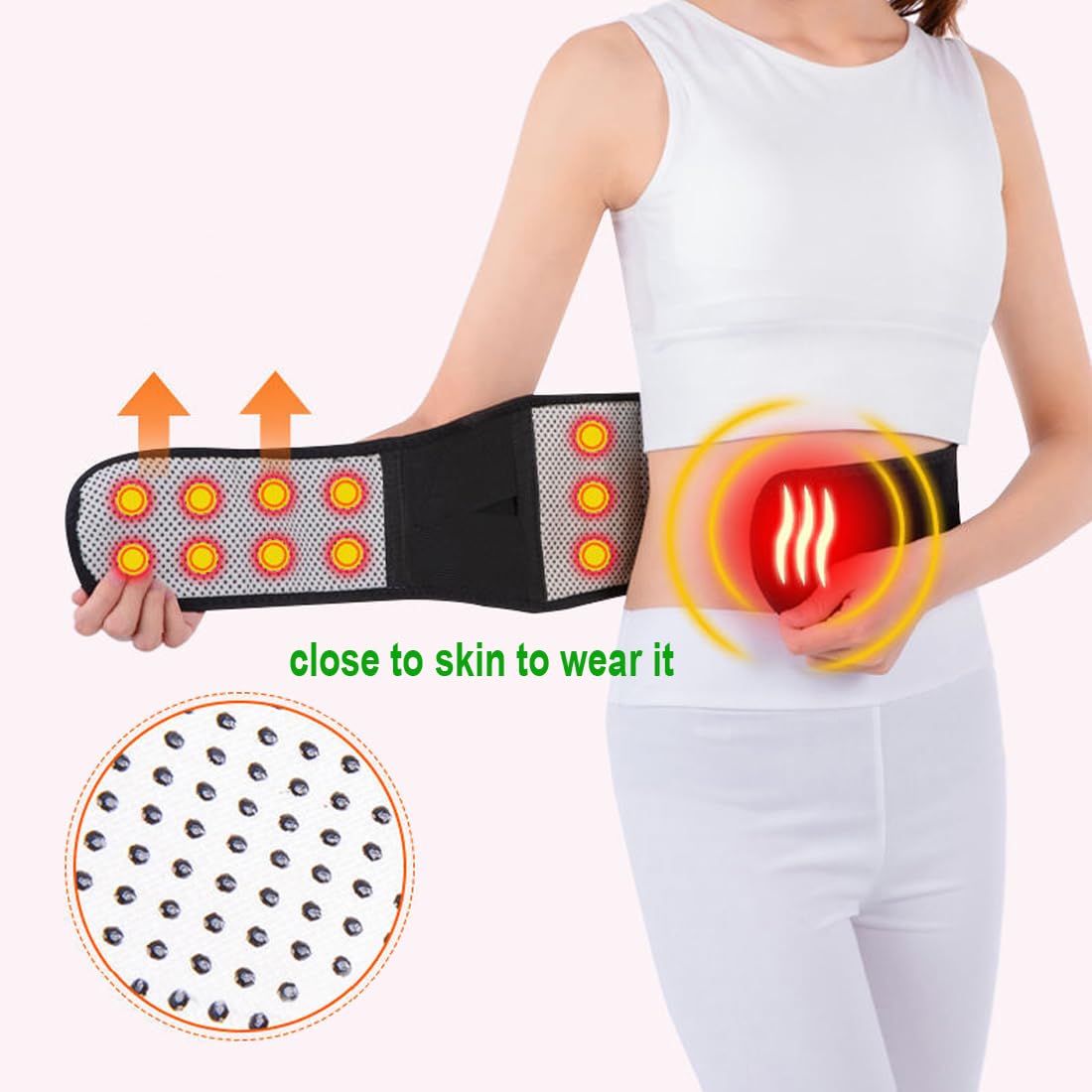 Lumbar Back Support Brace Self-Heating Breathable Lower Back Support Belt for Men Women Sciatica Herniated Disc Scoliosis Pain Relief