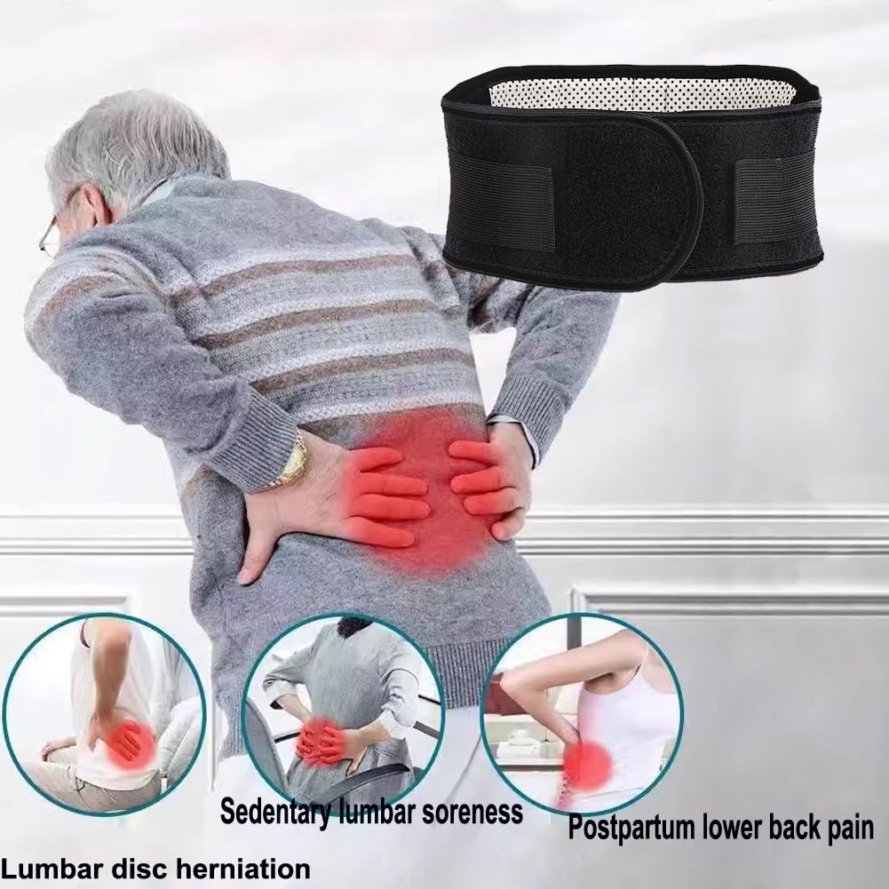 Lumbar Back Support Brace Self-Heating Breathable Lower Back Support Belt for Men Women Sciatica Herniated Disc Scoliosis Pain Relief